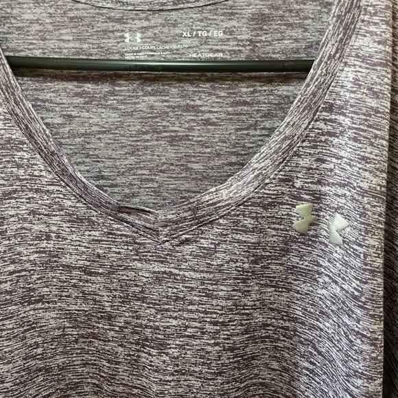 ✨Under Armour Women's Heathered Purple Shirt Size XL #C1 - Picture 2 of 7